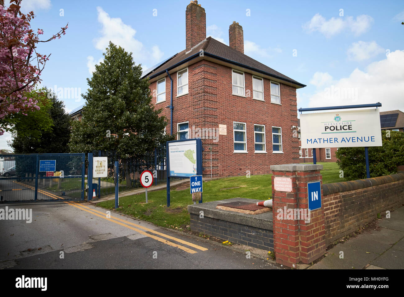 Merseyside Polizeischule Mather avenue Liverpool Merseyside England Großbritannien Stockfoto