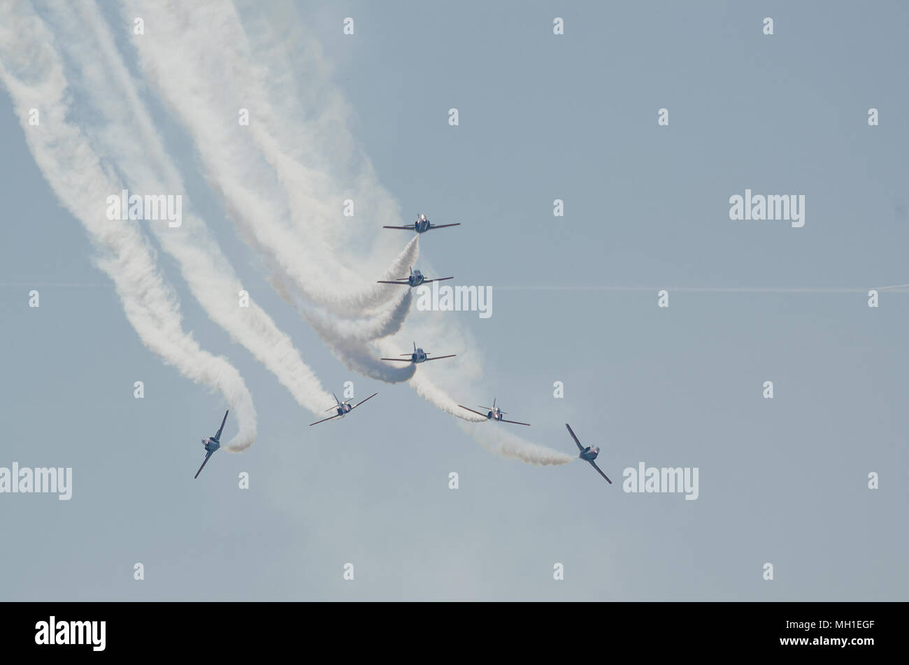 Deutschland, Berlin Schönefeld, 28. April. 2018.; # Patrulla Aguila während der ILA in Berlin Schönefeld Stockfoto