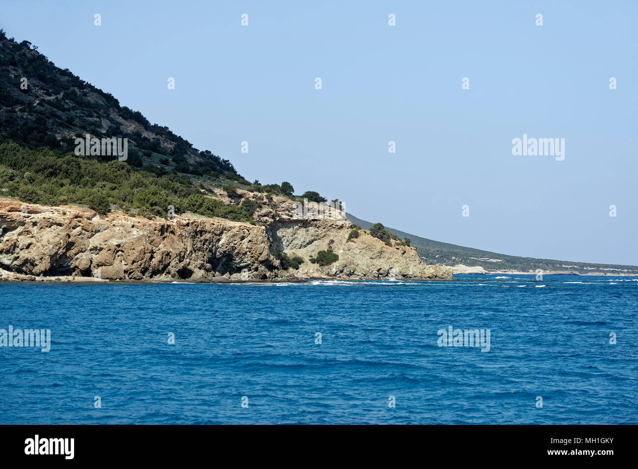 Akamas Küste über Bäder der Aphrodite, Zypern Stockfoto