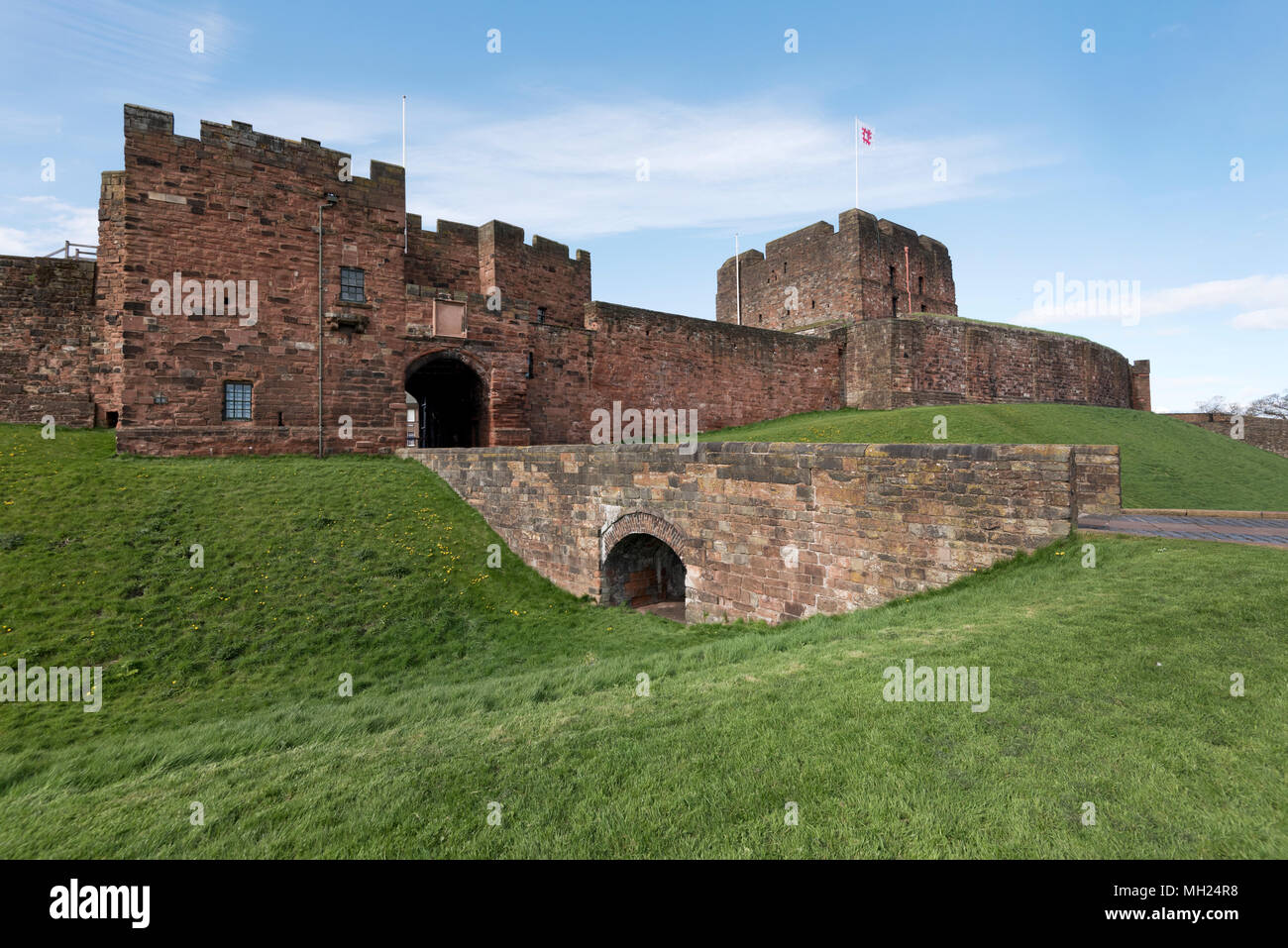 Das Torhaus, Carlisle Castle, Cumbria, Großbritannien Stockfoto