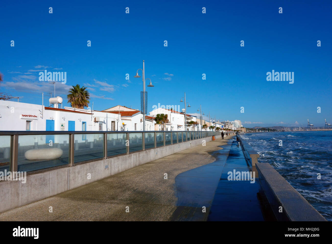 Larnaka Promenade, Larnaca, Zypern Stockfoto