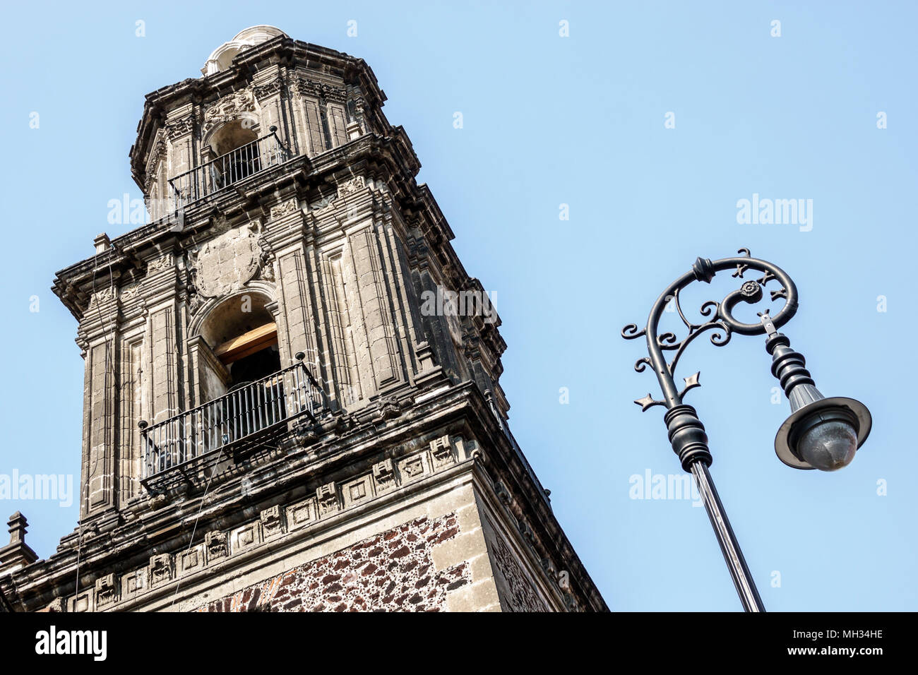 Mexiko-Stadt, Mexiko, Hispanic, historisches Zentrum, Avenida Republica del Salvador, Templo de Jesus Nazareno, katholische Kirche, Kolonialarchitektur, Land Stockfoto
