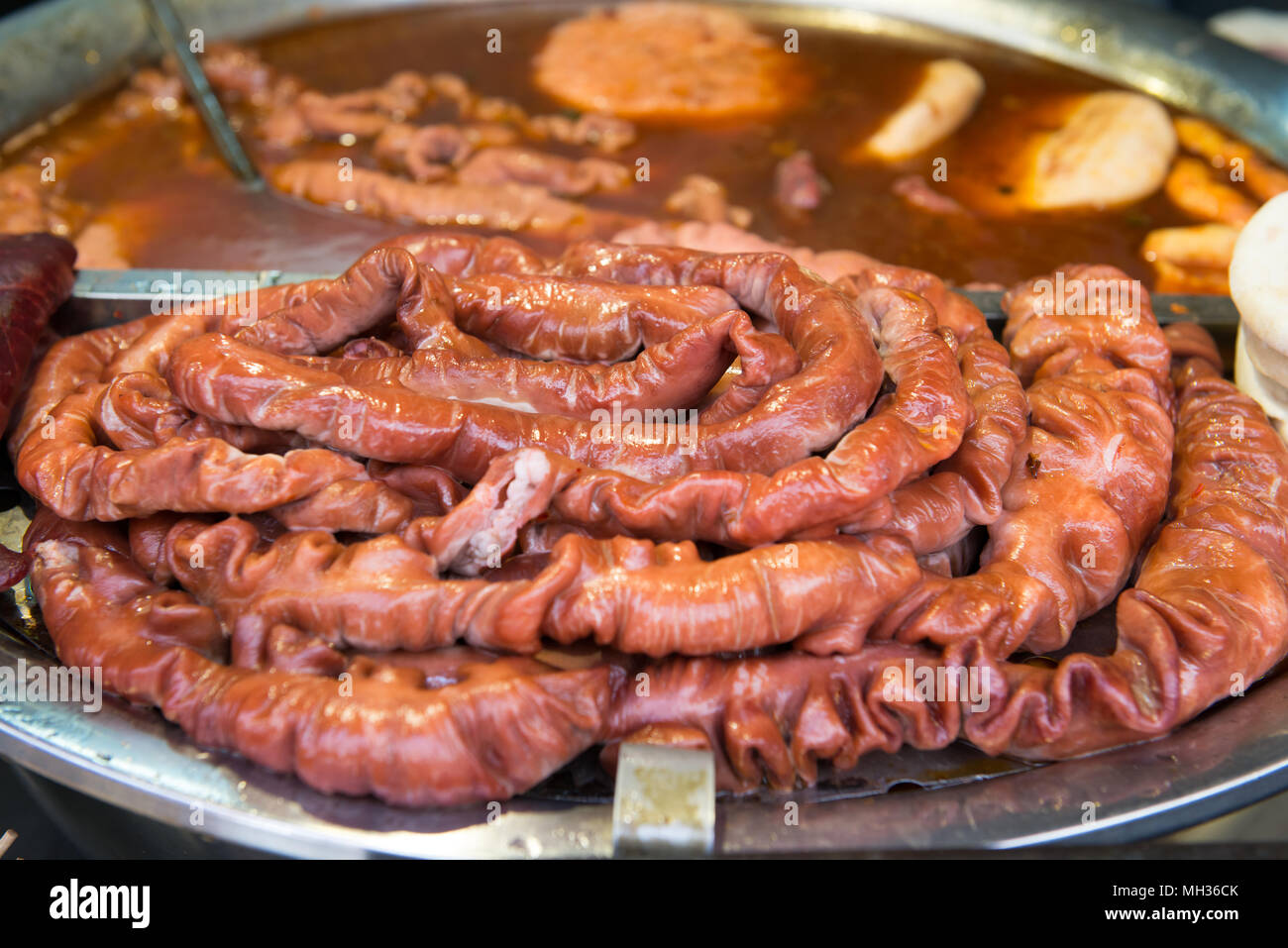 Street Food an der Wangfujing Beijing China Stockfoto