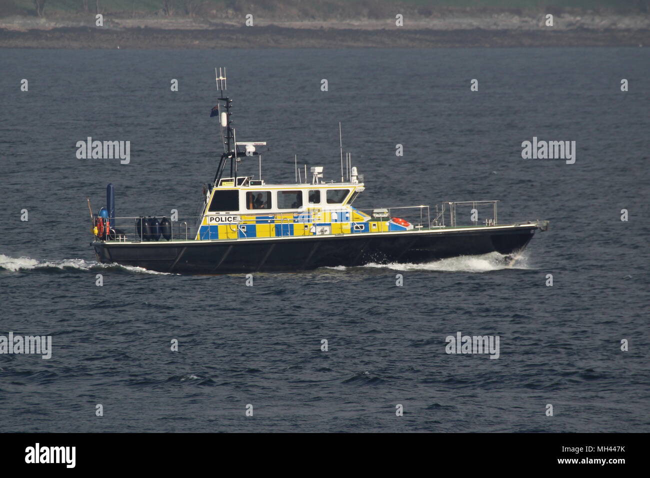MDP Condor, einem patrouillenboot vom Verteidigungsministerium Polizei betrieben, auf Aufgabe während der Ankunft Phasen der Übung gemeinsame Krieger 18-1 Stockfoto