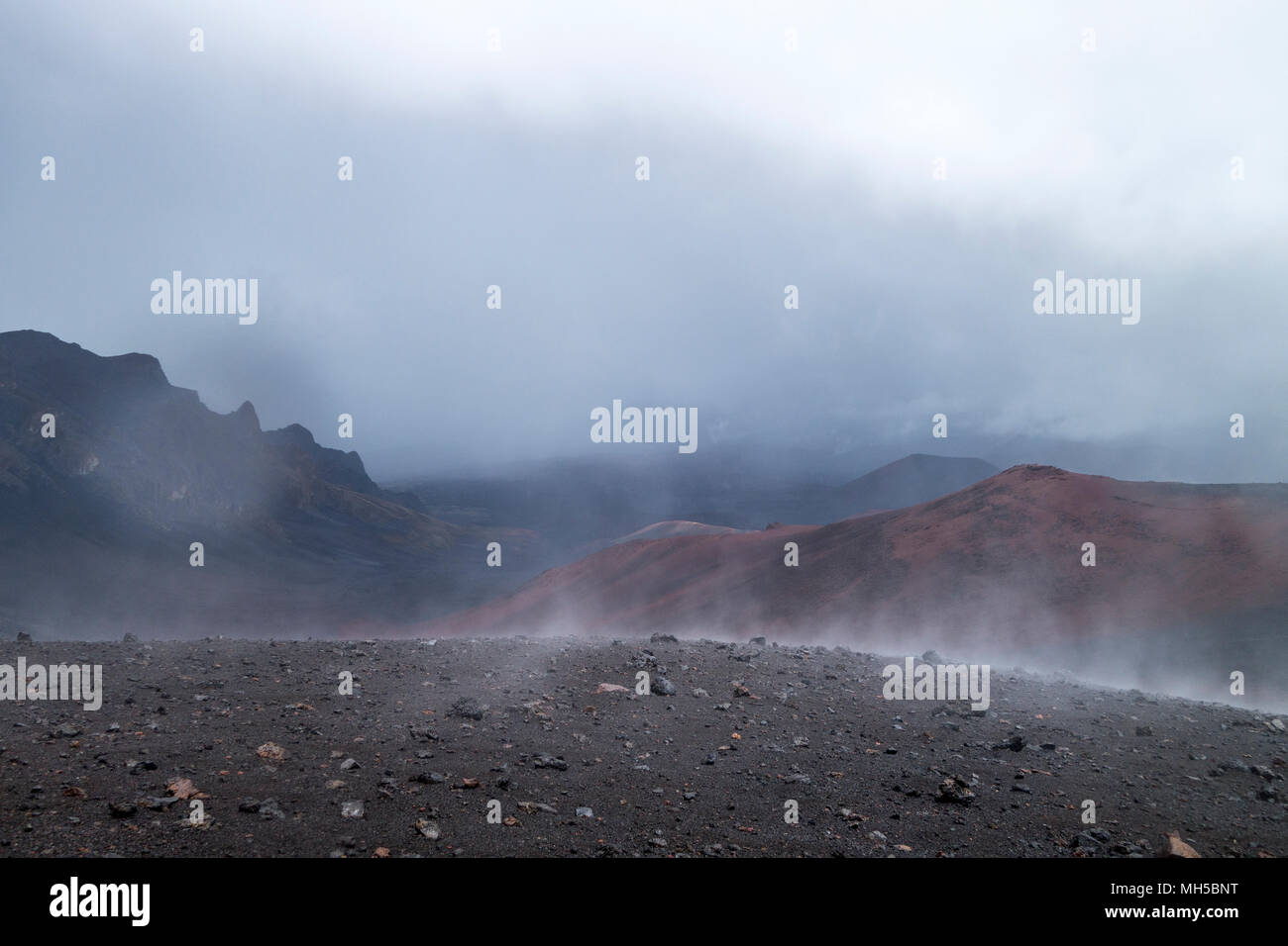 Haleakala mountinas hawaiianischen Insel Maui ein East Maui Volcano Stockfoto