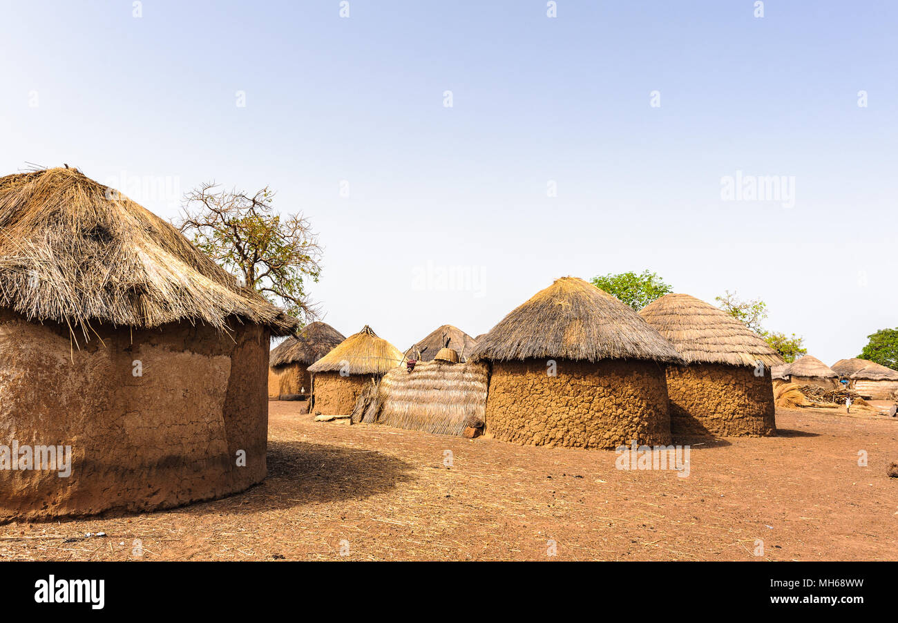 Alte Armenhaus des ghanaischen Volkes, Ghana, Afrika Stockfoto