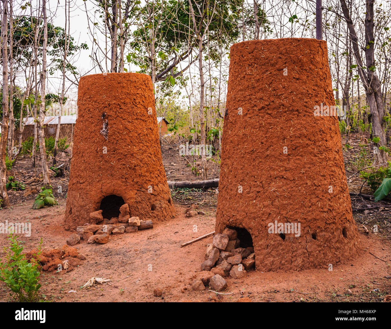 Haus in Ghana, armen Menschen leben hier. Ghana, Afrika Stockfoto