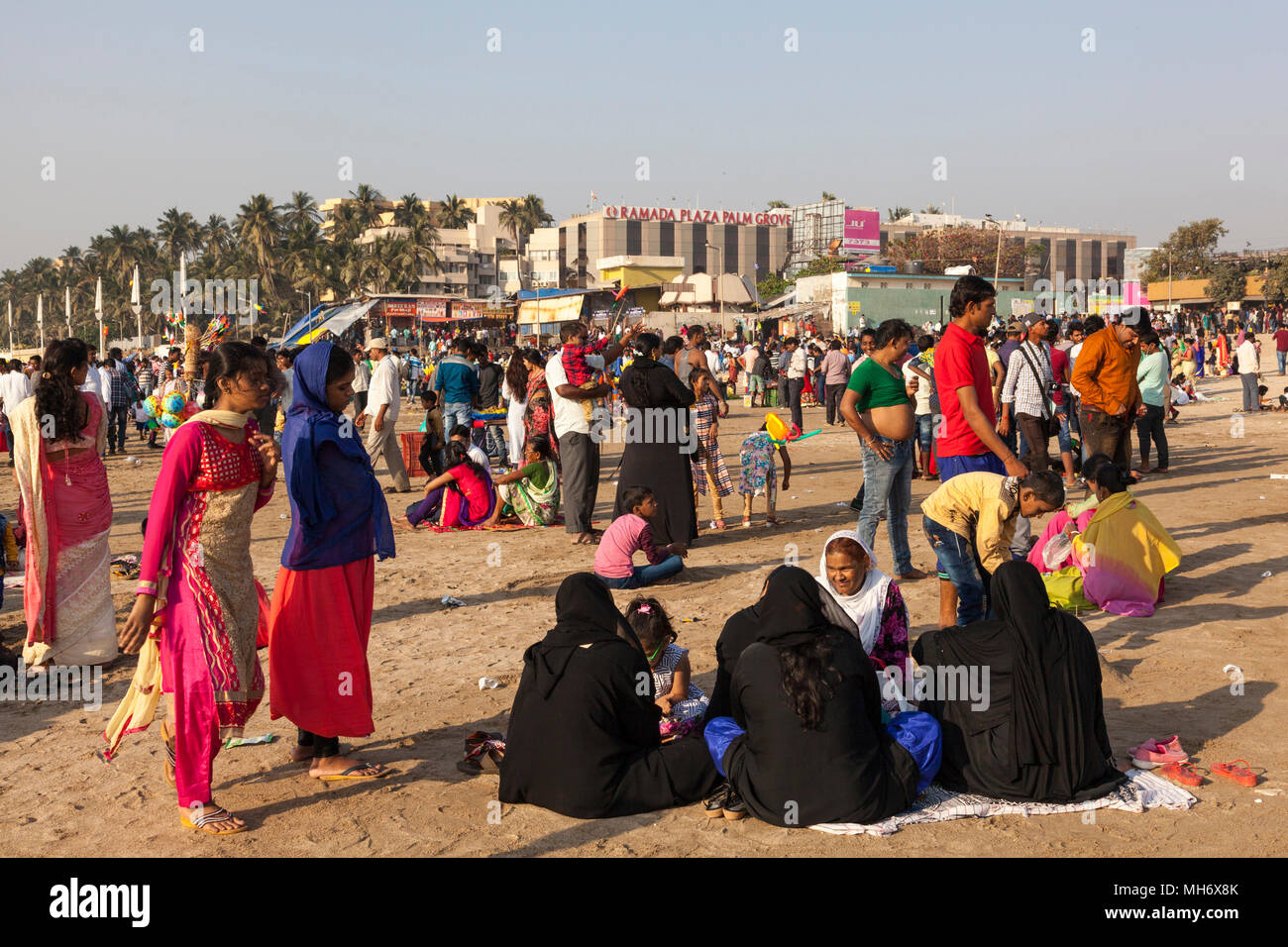 Juhu Beach am Tag der Republik, Mumbai, Indien Stockfoto