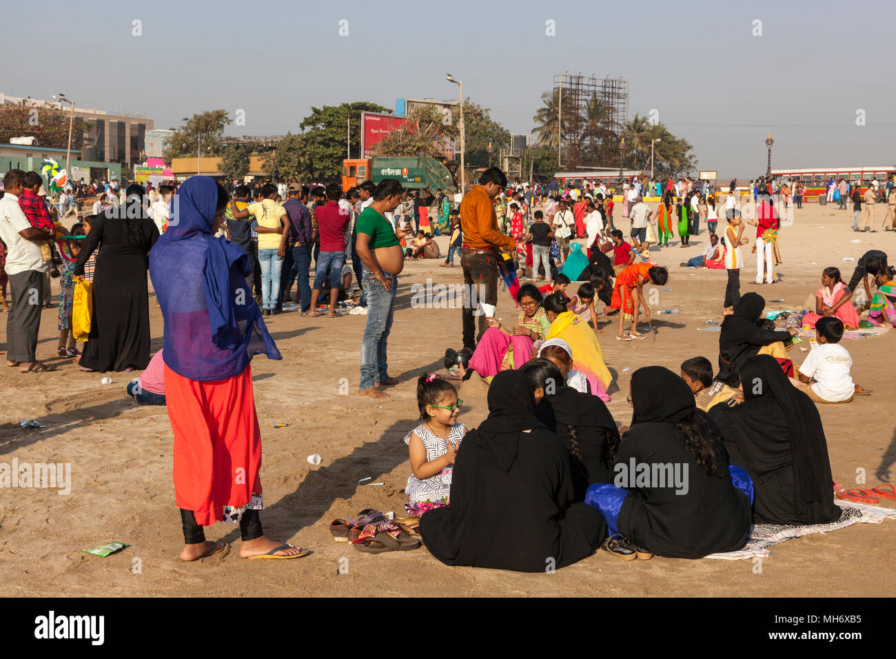 Juhu Beach am Tag der Republik, Mumbai, Indien Stockfoto