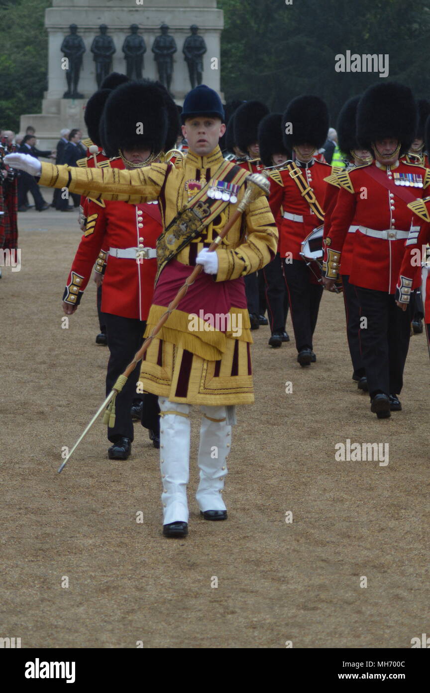 Die Scots Guards Memorial Service - Horse Guards Parade Stockfoto