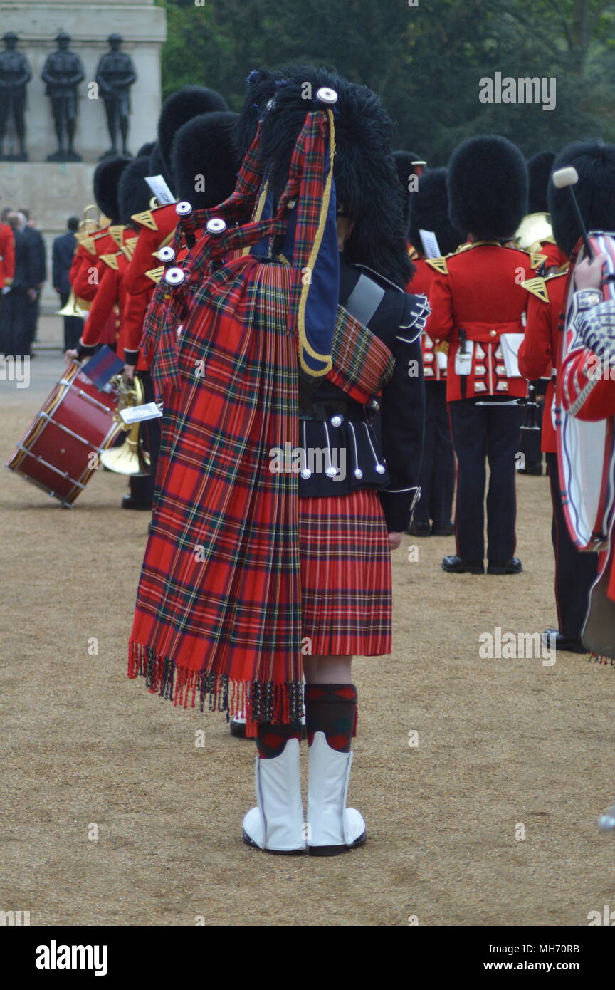 Die Scots Guards Memorial Service - Horse Guards Parade Stockfoto