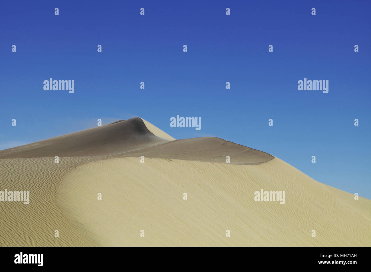 Sand Dünen bei Baliza Acantilado in der Nähe von Punta Cuevas, Puerto Madryn, Chubut, Argentinien. Stockfoto