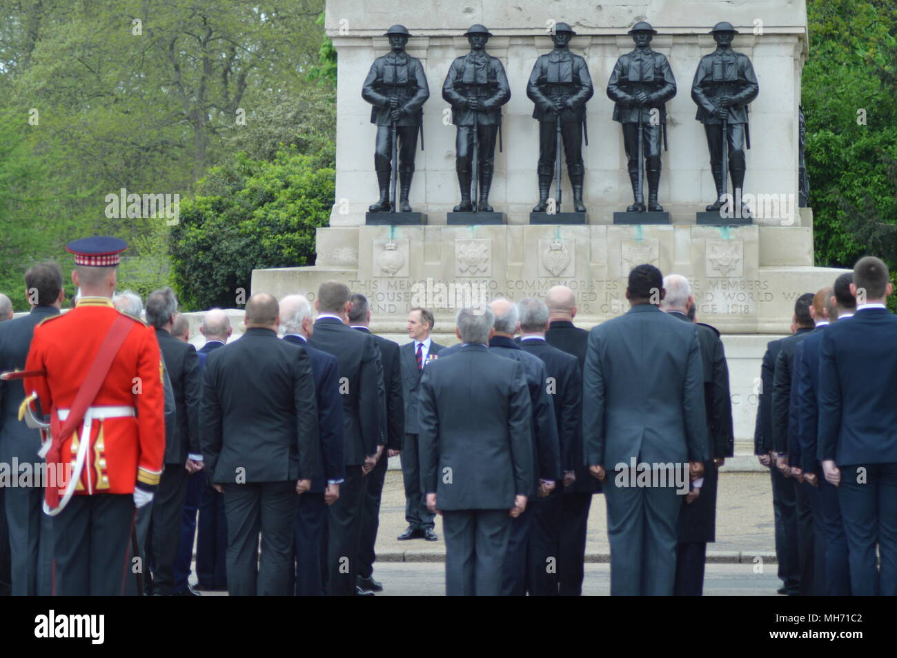 Die Scots Guards Memorial Service - Horse Guards Parade Stockfoto