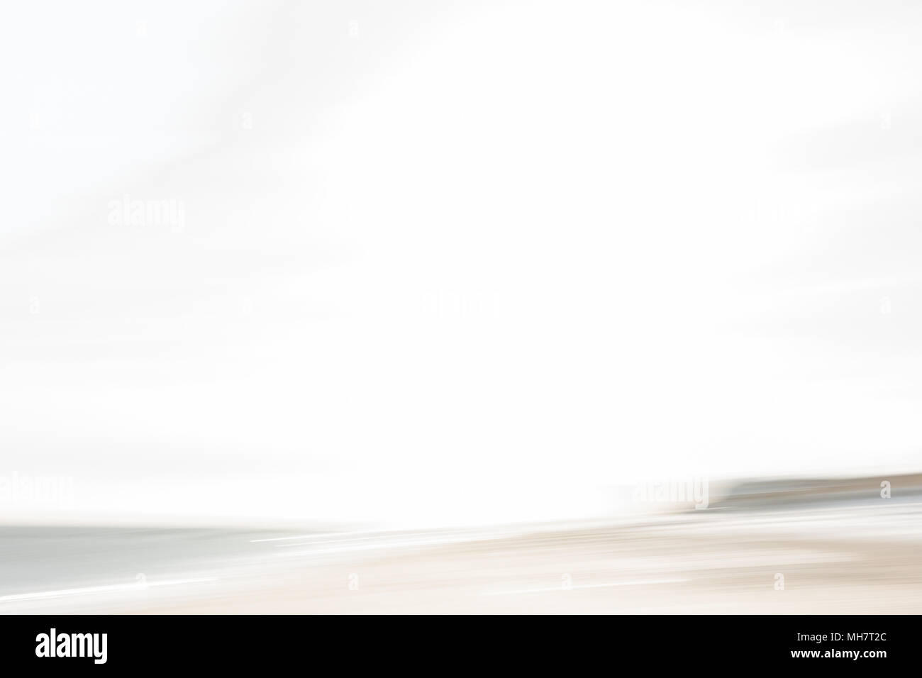 Strand an der Nordseeküste auf der Insel Sylt, verschwommene Bewegung, Nordfriesland, Schleswig-Holstein, Deutschland Stockfoto