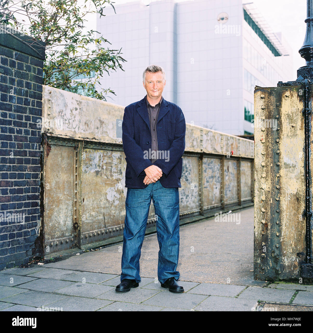 Billy Bragg, englischer Sänger, Songschreiber und linker Aktivist in West London, England, Vereinigten Königreich fotografiert. Stockfoto