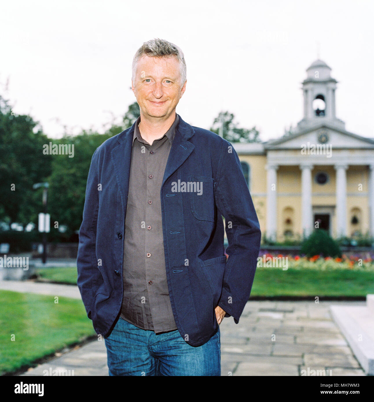 Billy Bragg, englischer Sänger, Songschreiber und linker Aktivist in West London, England, Vereinigten Königreich fotografiert. Stockfoto