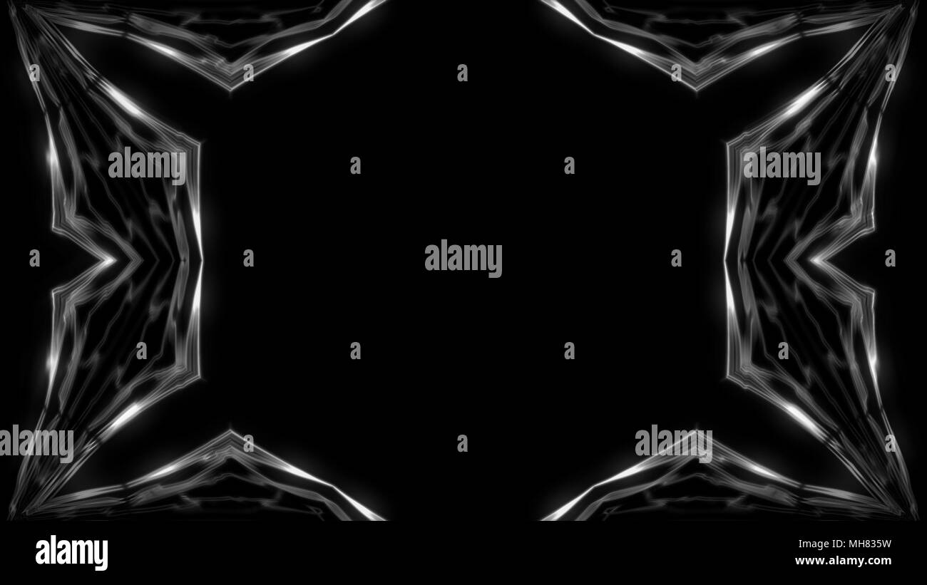 Abstrakte Symmetrie Kaleidoskop Hexaeder, 3D-Rendering im Hintergrund, Computer generieren Stockfoto