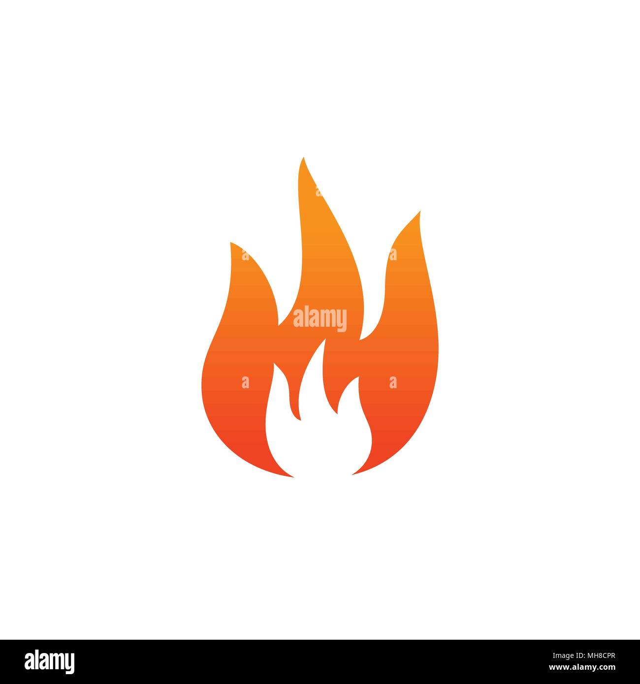 Feuer Symbol ui einfachen Stil flachbild Abbildung. Stock Vektor