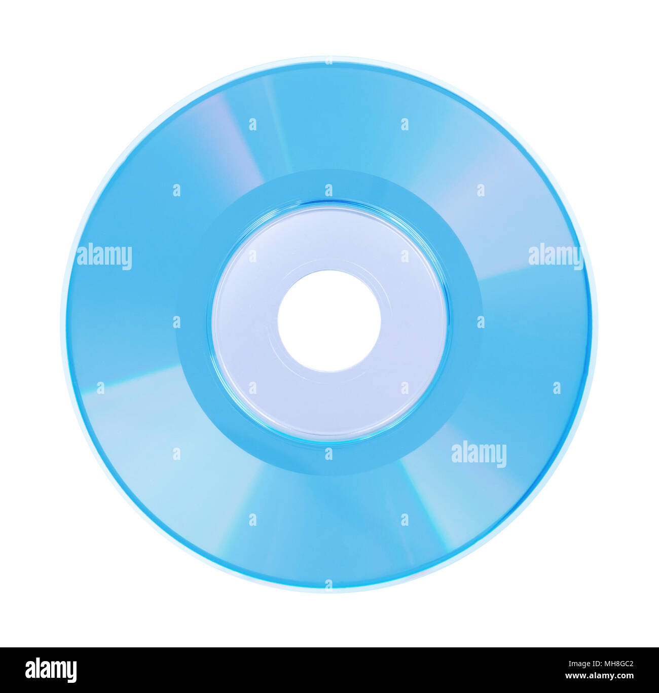Mini-CD oder DVD isoliert auf weißem Hintergrund Stockfoto