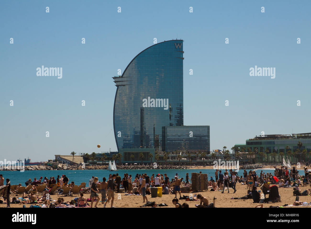 Hotel W Barcelona, Katalonien, Spanien Stockfoto
