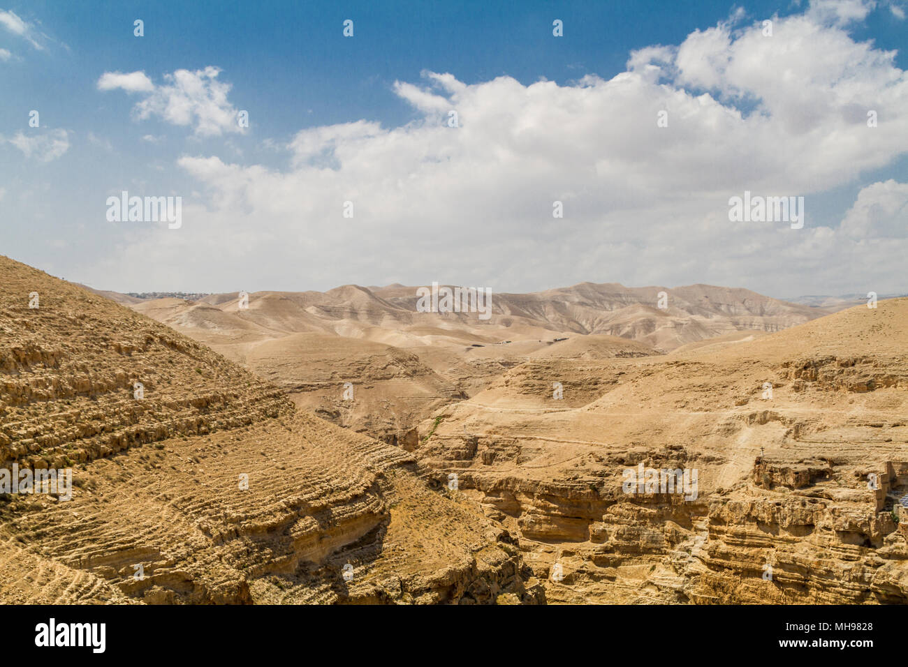 Canyon in der Nähe des Klosters des Hl. Georg von Choziba in die Wüste Juda, die im Heiligen Land, Israel Stockfoto