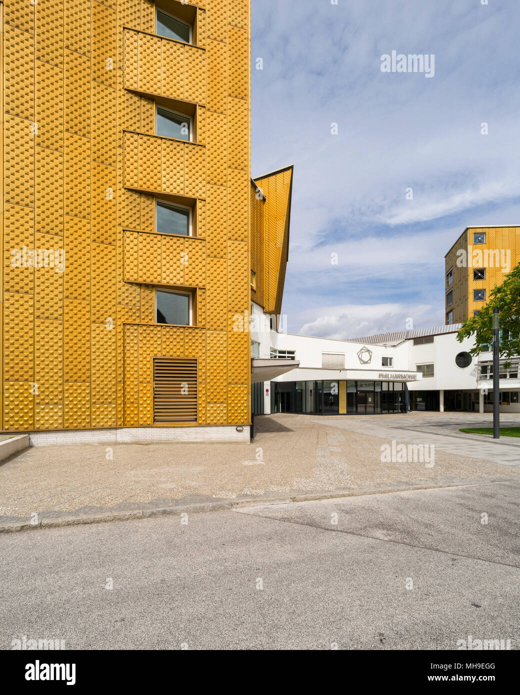 Berlin. Deutschland. Philharmonie Berlin (Philharmonie), entworfen vom Architekten Hans Scharoun 1960-1963. Stockfoto