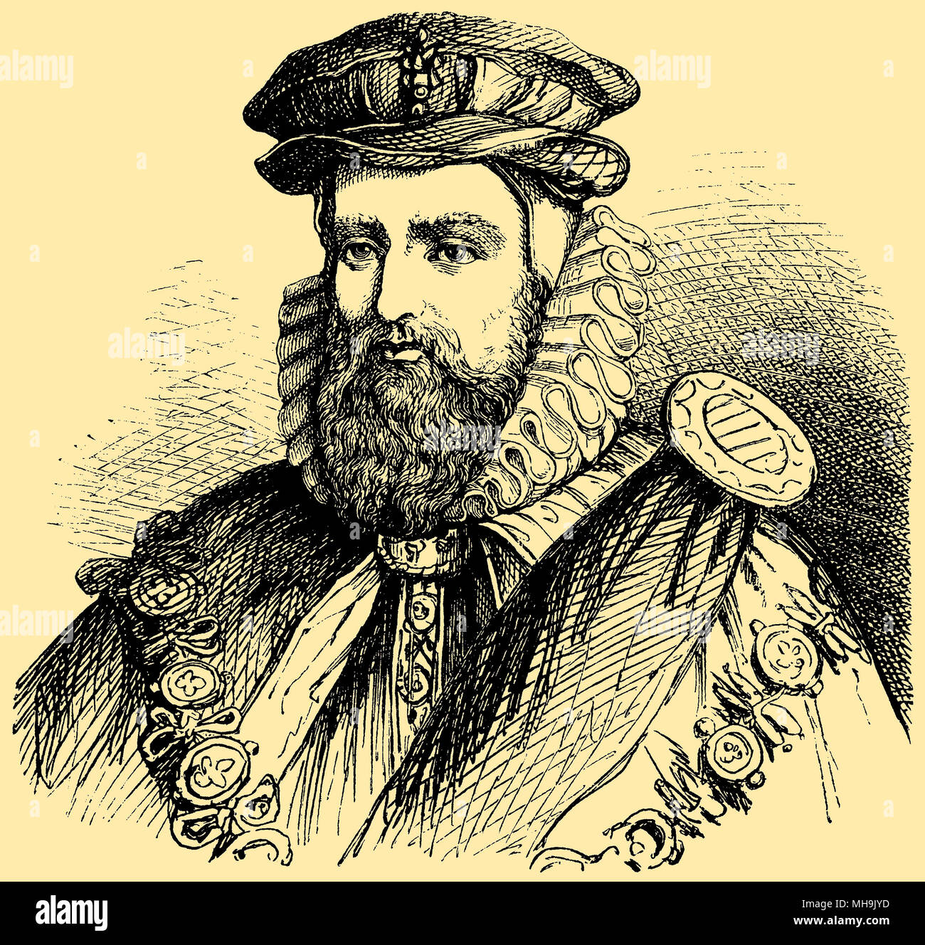 William Cecil, Lord Burleigh (13. September 1520 geboren, 4. August 1598 gestorben), Stockfoto