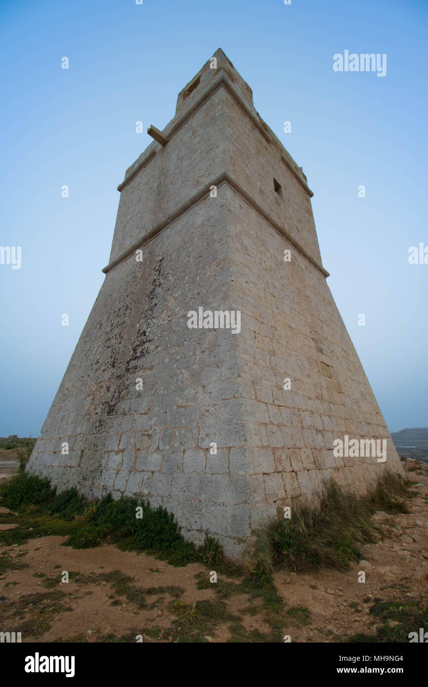 Coastal Tower in Malta Stockfoto