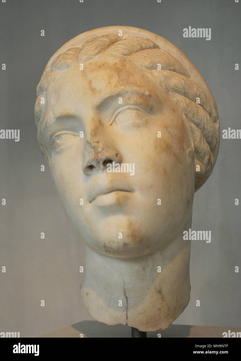 Fulvia Plautilla (C. 185-211). Die einzige Frau des Römischen Kaiser Caracalla. Se verbannt wurde und eventurally getötet. Porträt. Späten 2. bis frühen 3. Jahrhundert n. Akropolis Museum. Athen. Griechenland. Stockfoto