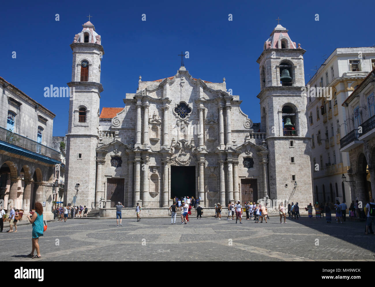 La Kathedrale de la Virgen, Maria de la Habana in Havanna, Kuba. Stockfoto