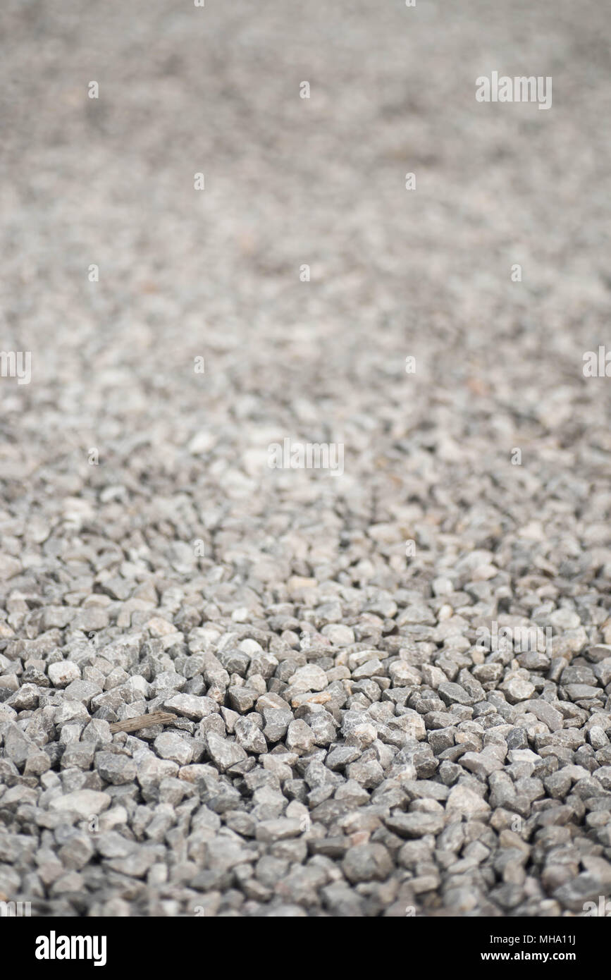 Graue Kies Steine Textur Hintergrund selektiven Fokus Stockfoto