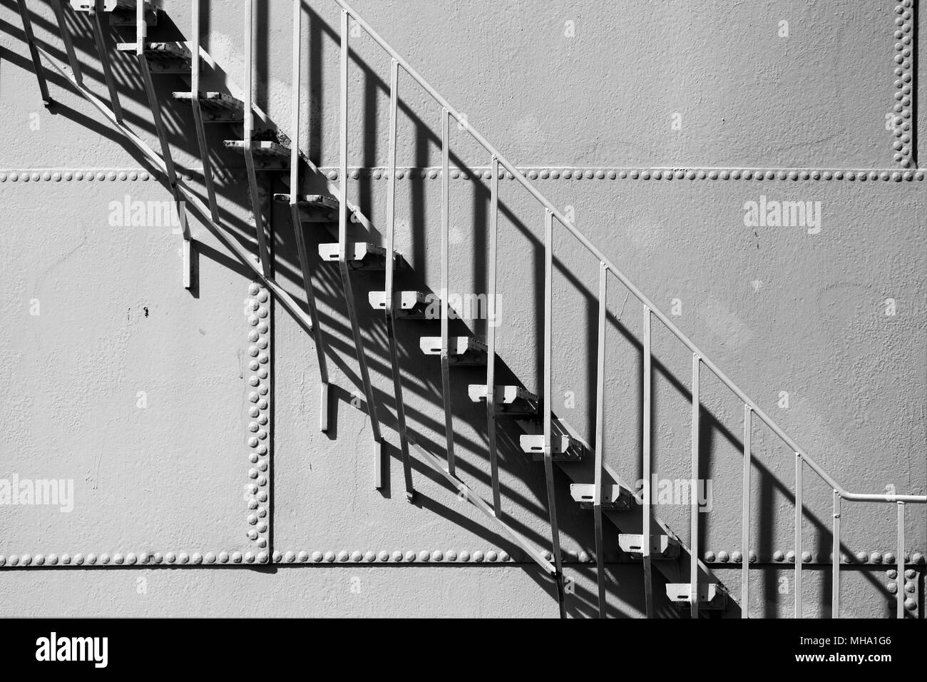 Industrielle Schritte Stockfoto