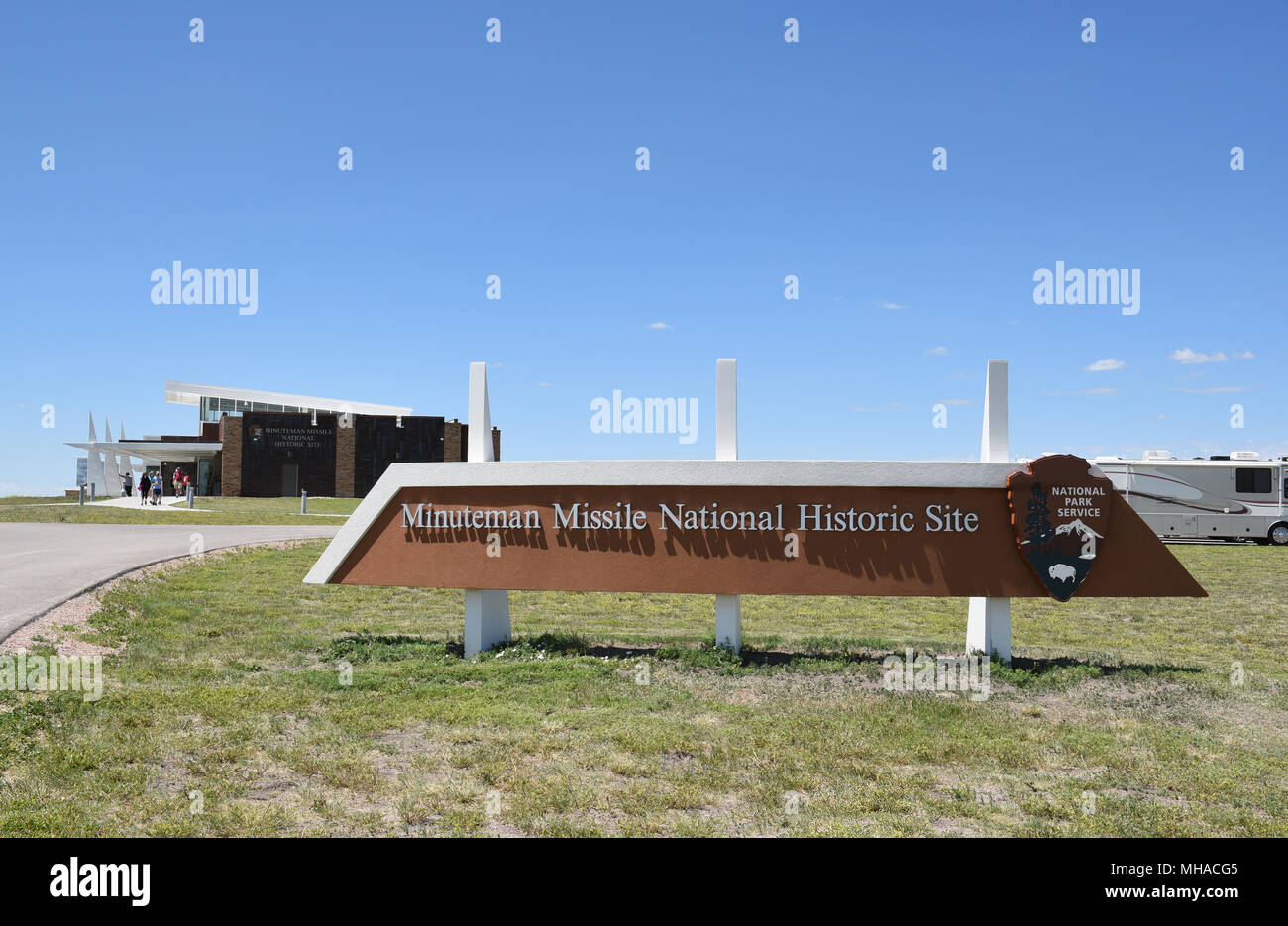 PHILIP, South Dakota - 22. JUNI 2017: Minuteman Rakete National Historic Site. Die Website sichert zwei Einrichtungen, die Teil eines Minuteman Raketen wurden Stockfoto