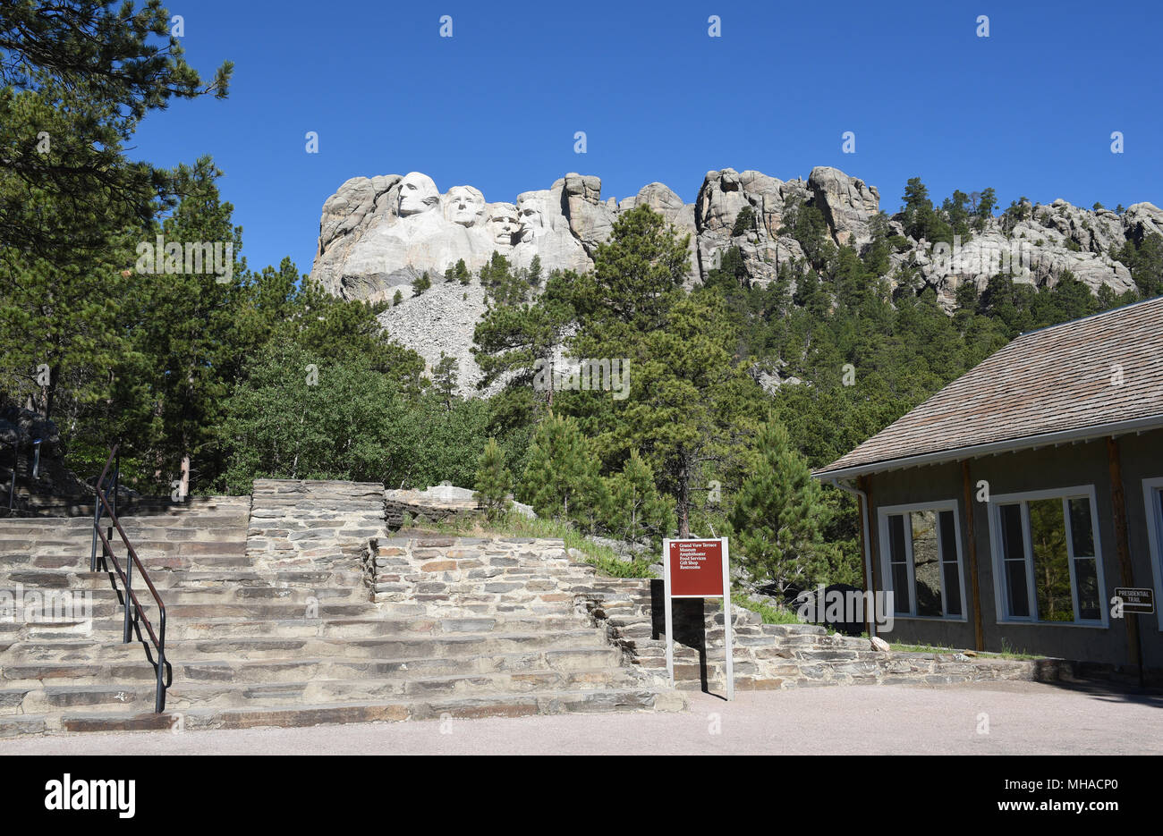 Bildhauer Studio am Mount Rushmore National Memorial in den Black Hills von South Dakota. 1941 unter der Leitung von gutzon Borglu abgeschlossen Stockfoto