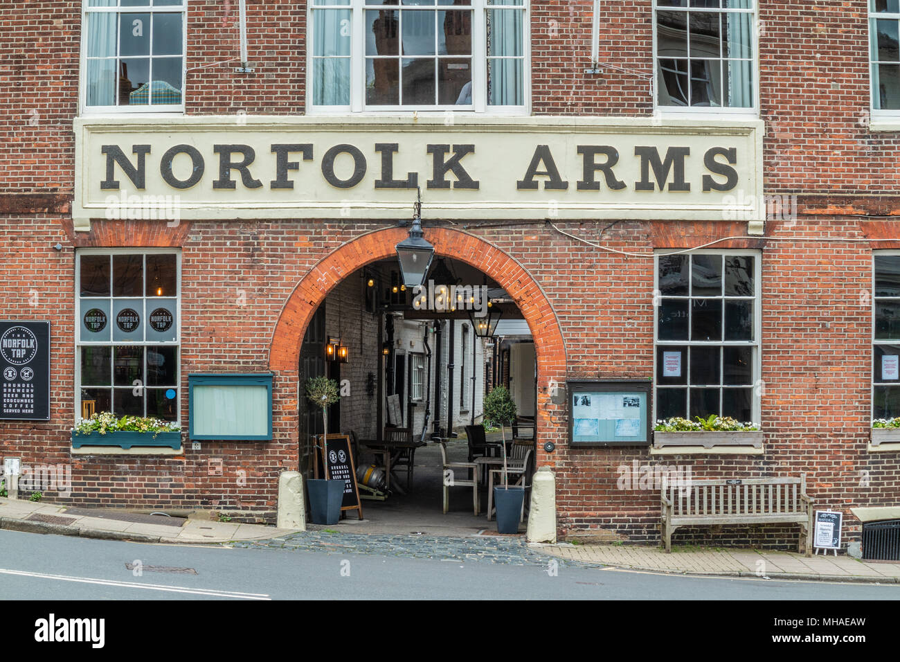 Die in Norfolk Arms Hotel, Arundel, West Sussex, England Stockfoto