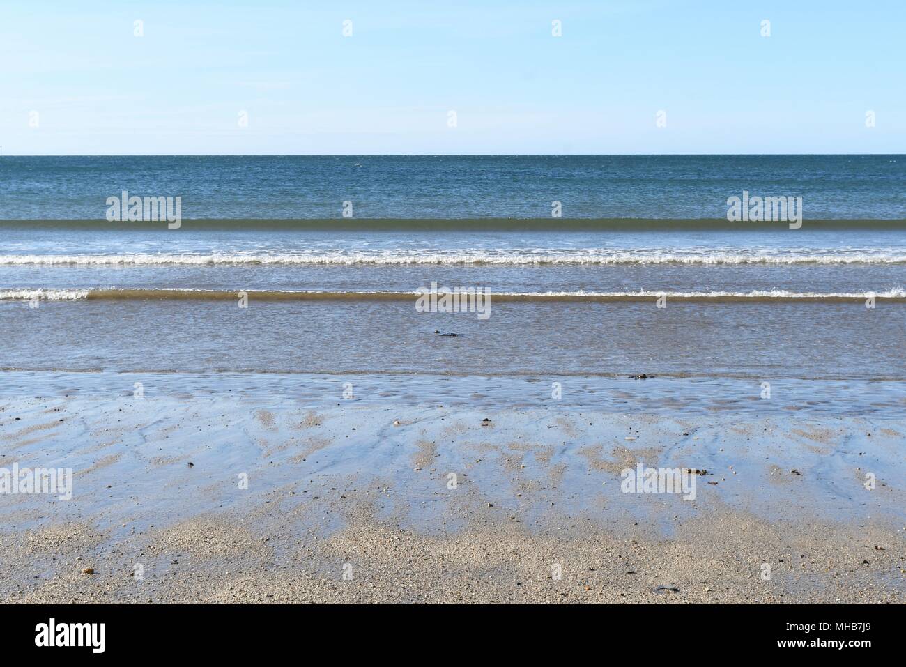 Perfekte Bedingungen auf Gleichheit Strand in Cornwall. Stockfoto