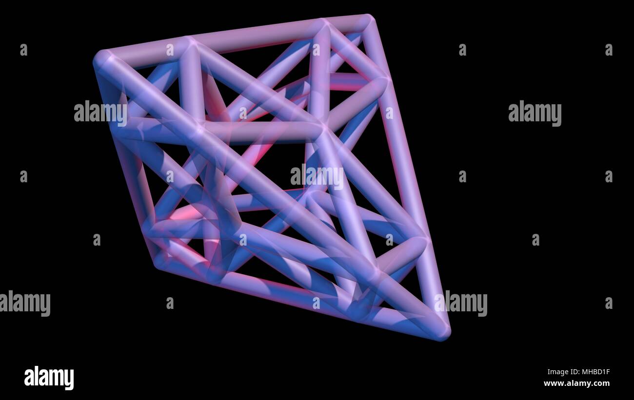 3d-geometrischen Kunst. 3D-Rendering Stockfoto
