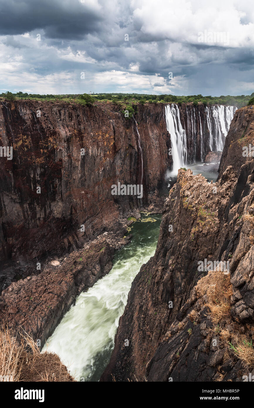 Victoria Falls, Cloud Sky, Simbabwe Stockfoto