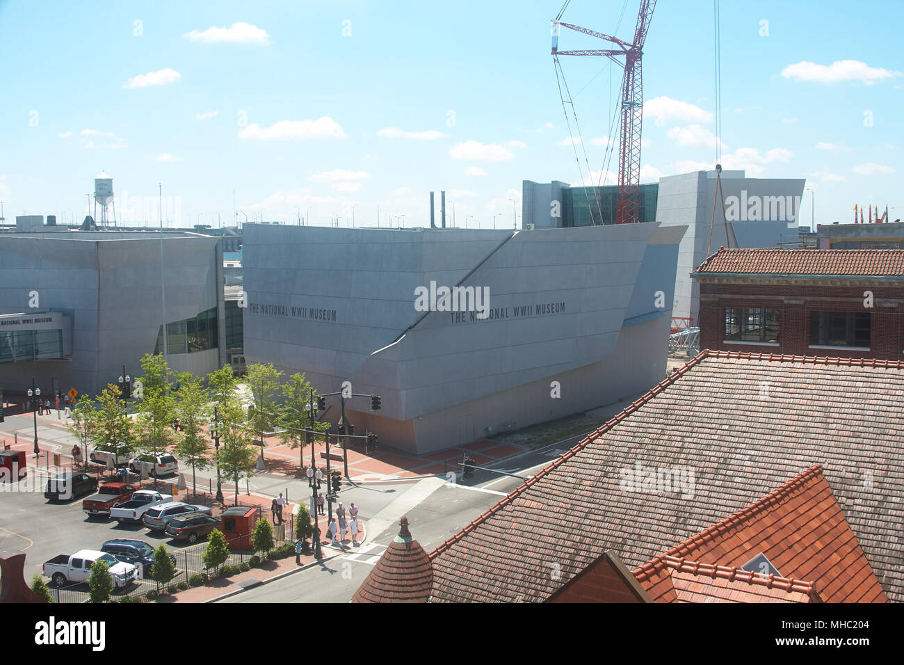 Landschaft schoss der World War II Museum, New Orleans, Louisiana. Stockfoto