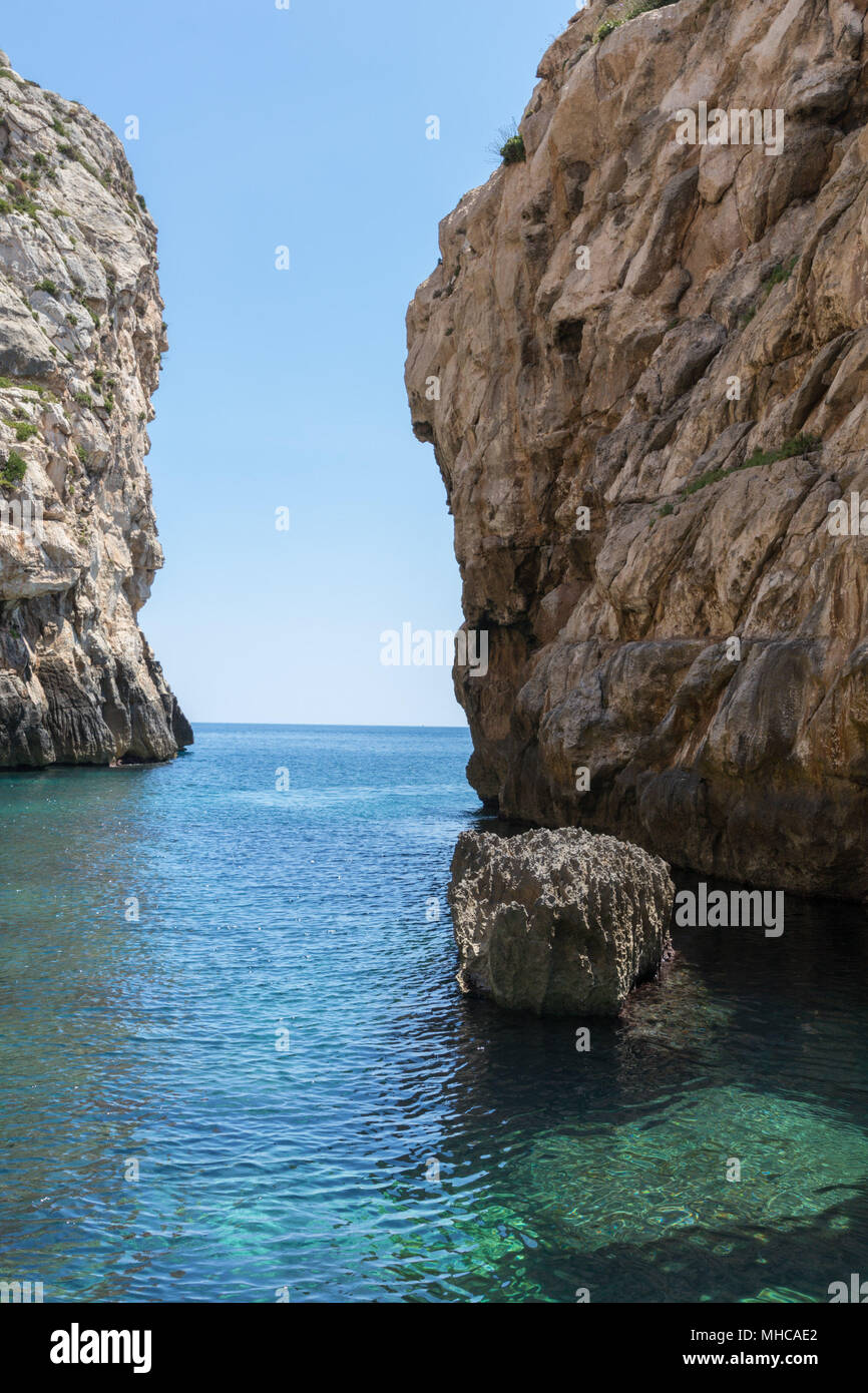 Wied Babu Zurrieq Malta Stockfoto