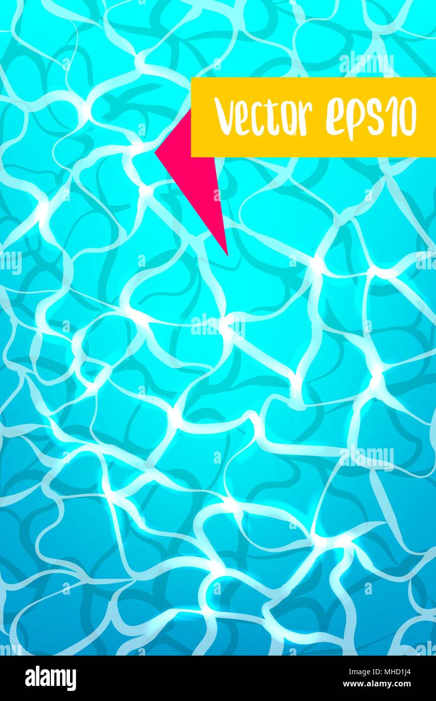 Sommer Wasser pool Wellen Poster Stock Vektor