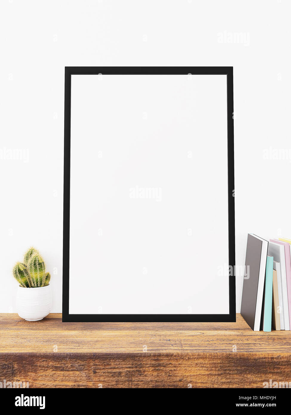 Moderne Einrichtung mit leeren Malerei frames Mock up Design Stockfoto