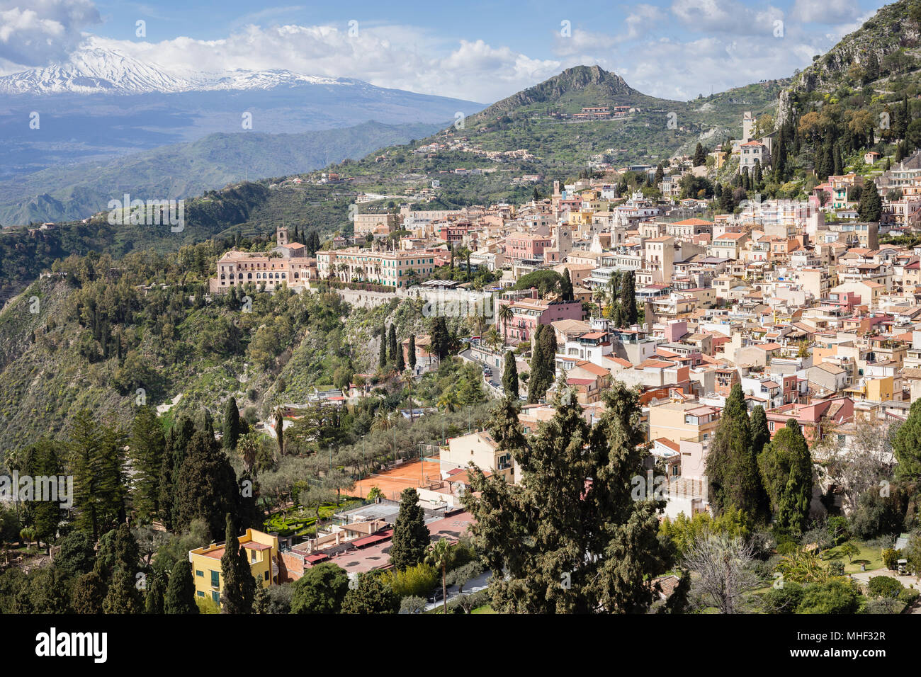 Stadt Taormina, Sizilien. Stockfoto