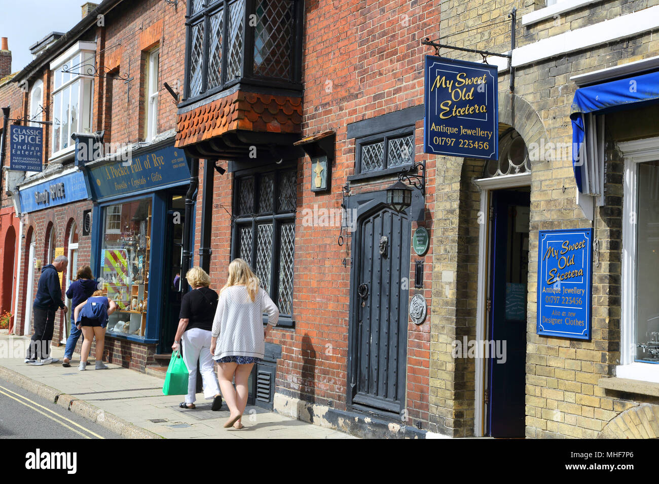 die alte Stadt von Roggen in East sussex Stockfoto