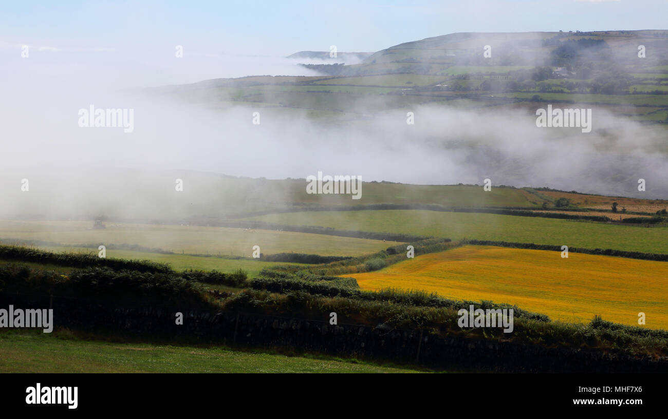 Meer-Nebel am Maughold auf der Isle Of man Stockfoto