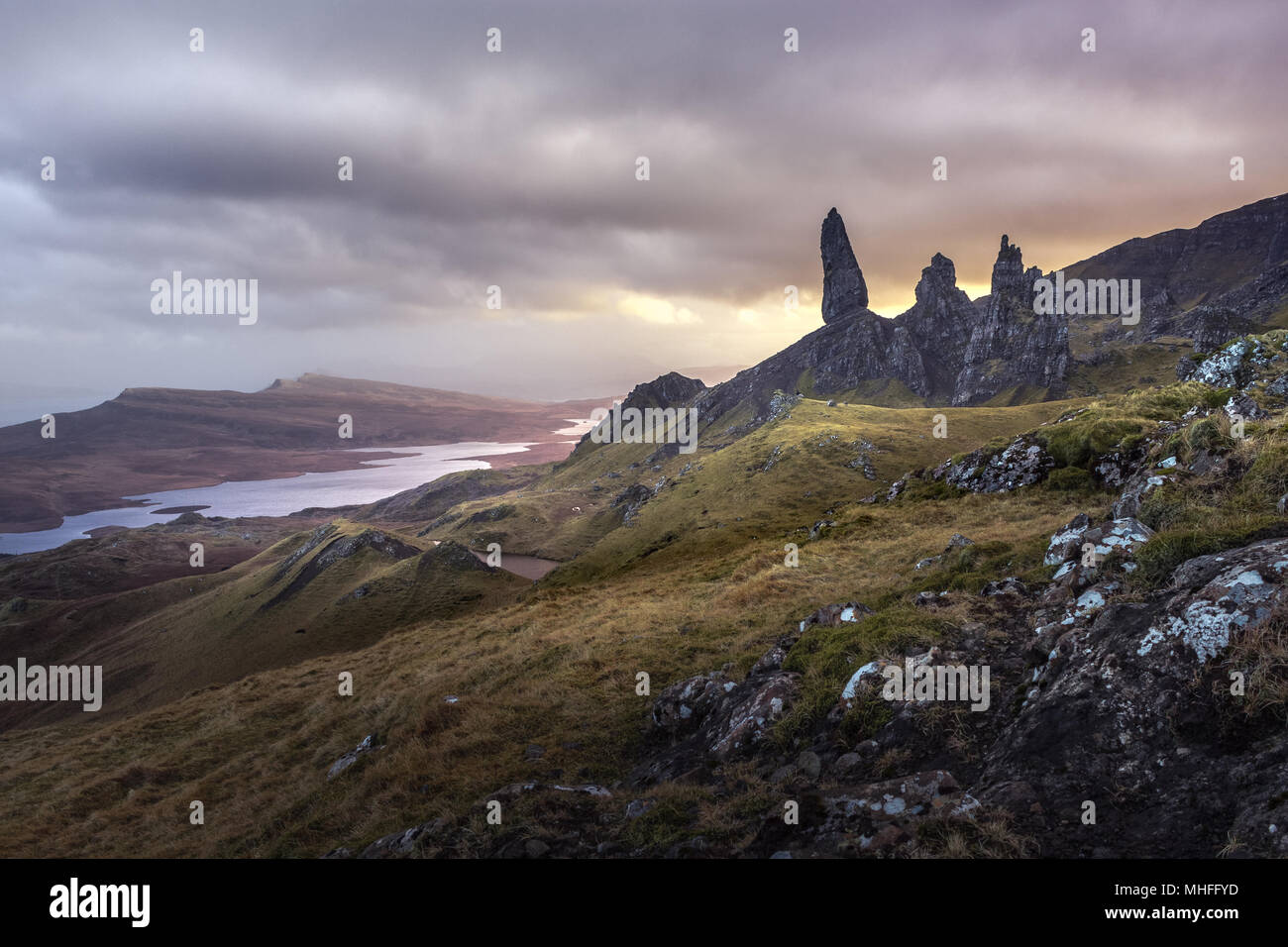 Isle of Skye Landschaft Storr Stockfoto