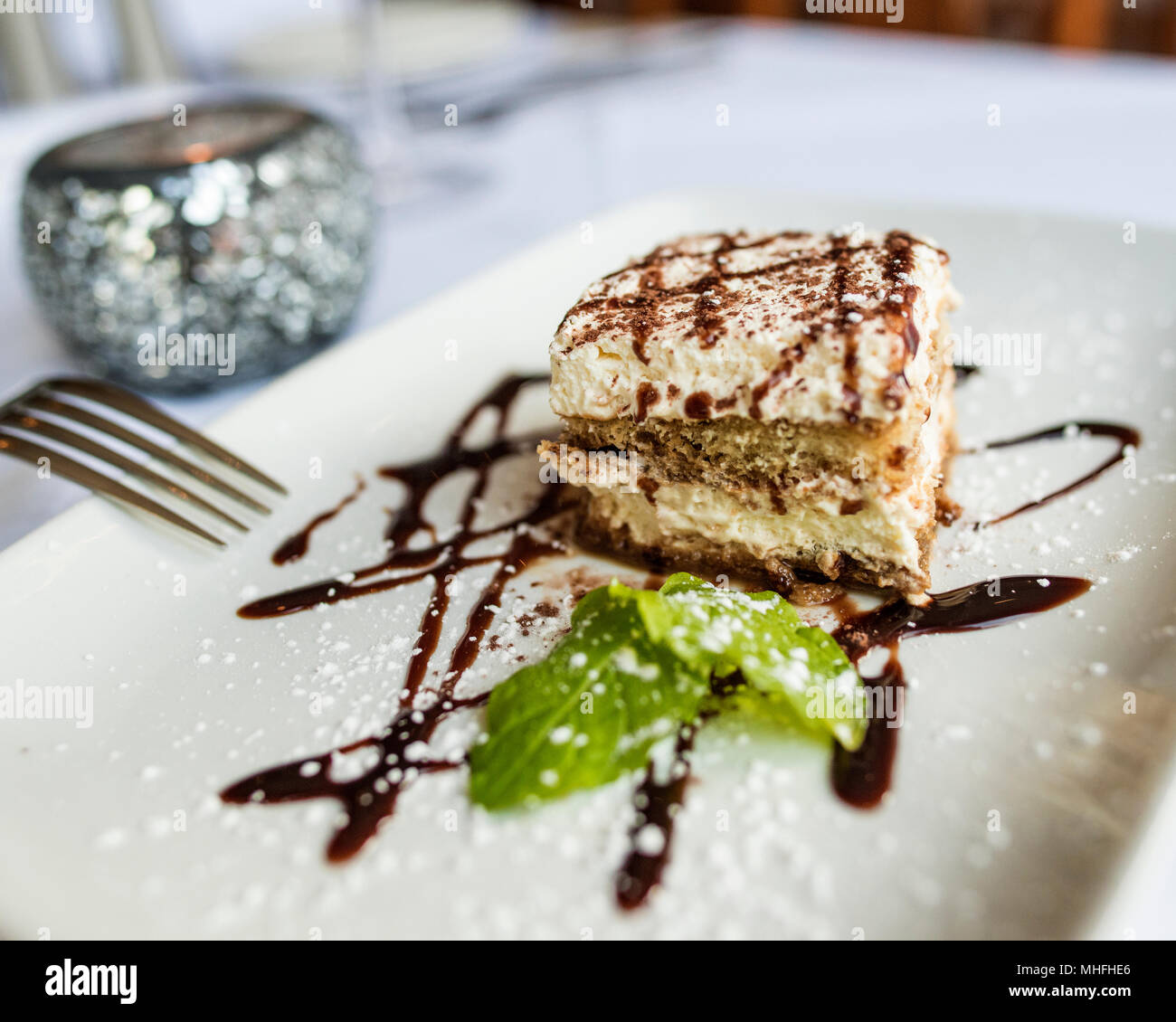 Italienisches Essen im Restaurant Stockfoto