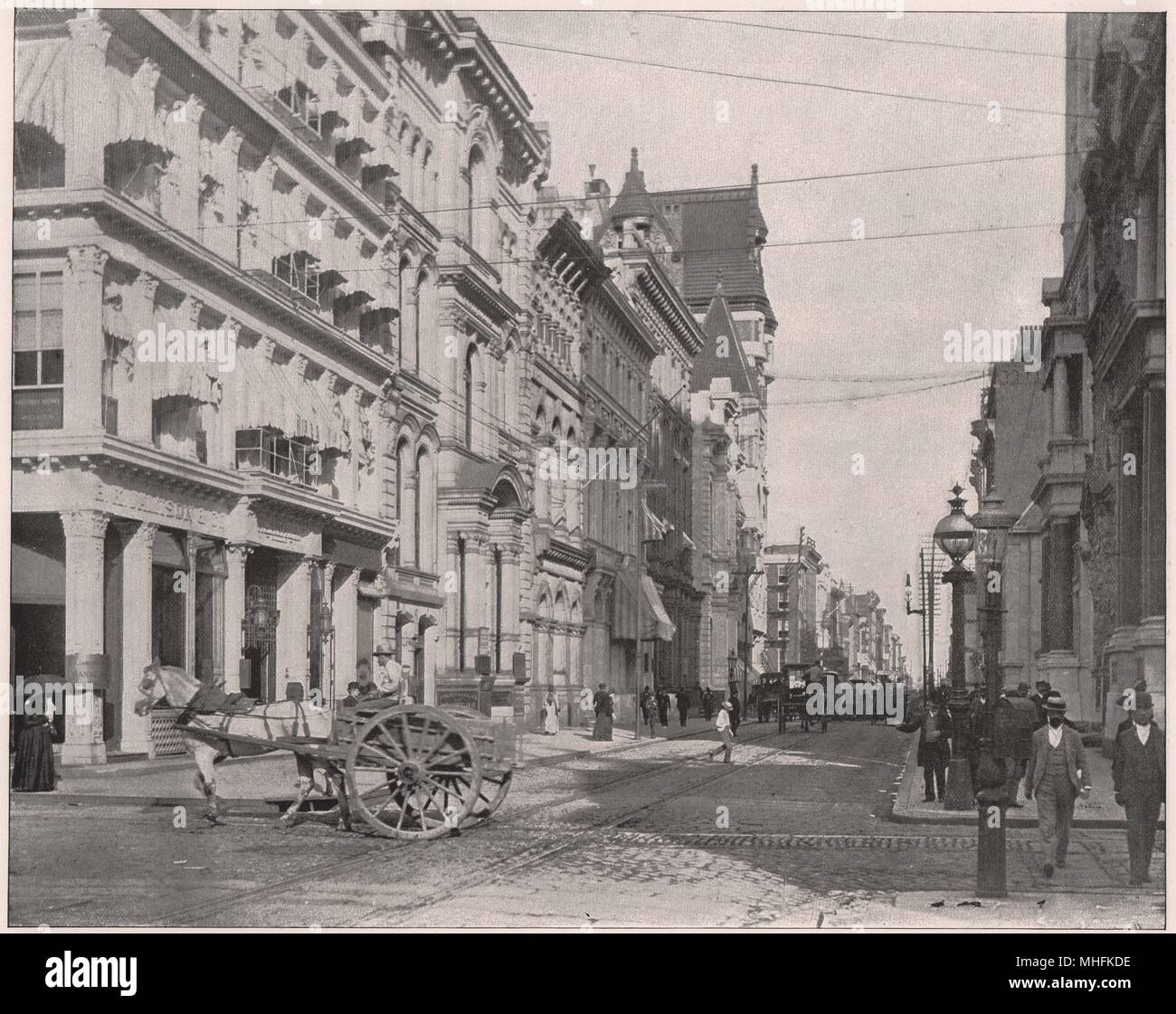 Chestnut Street, Philadelphia - Die herrliche architektonische Merkmale der Broad Street, Philadelphia, das Bild in einem anderen Illu ... Stockfoto