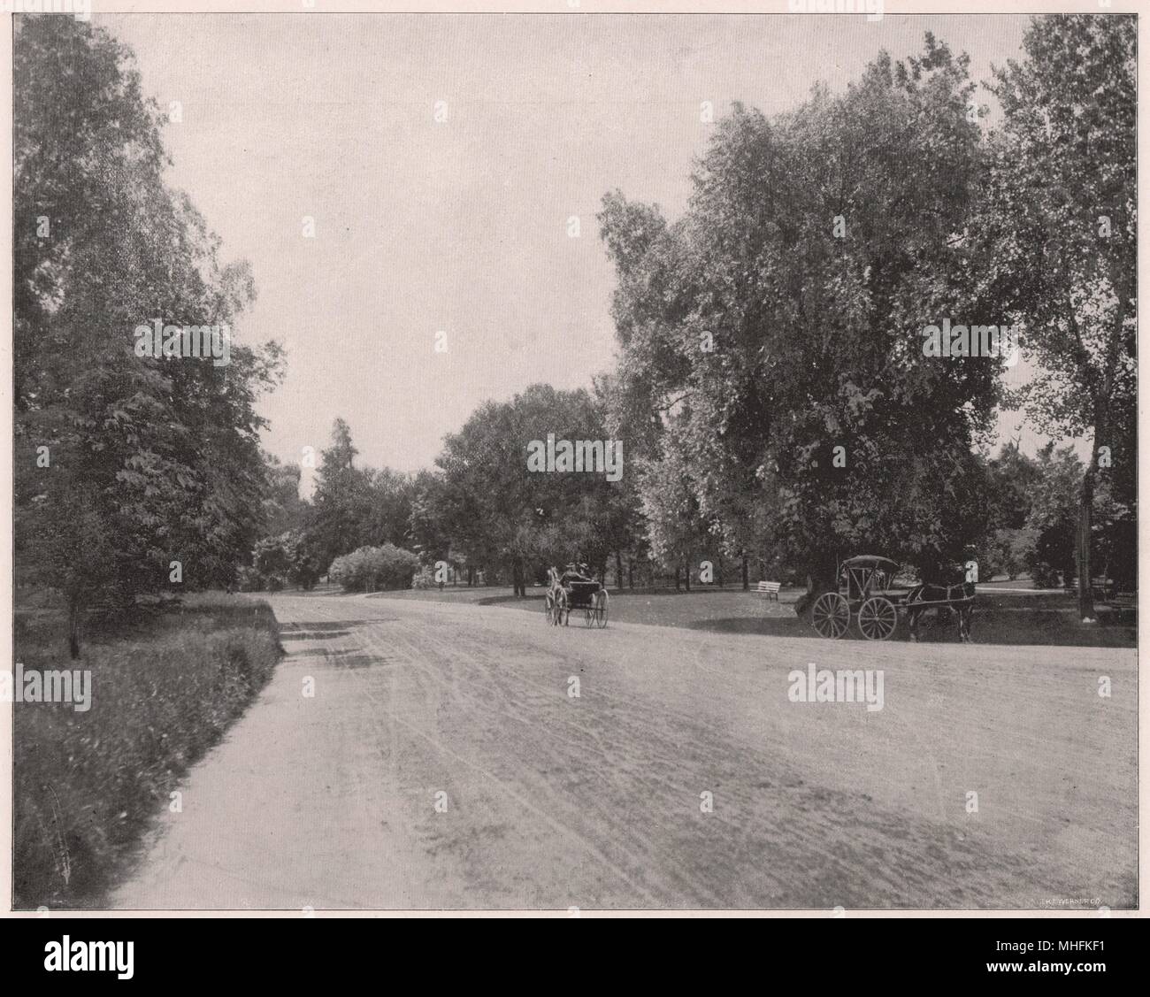 Antrieb in Washington Park, Chicago - Anspielung ist an anderer Stelle auf die unvergleichliche System der Parks und Boulevards in Chicag... gemacht worden Stockfoto