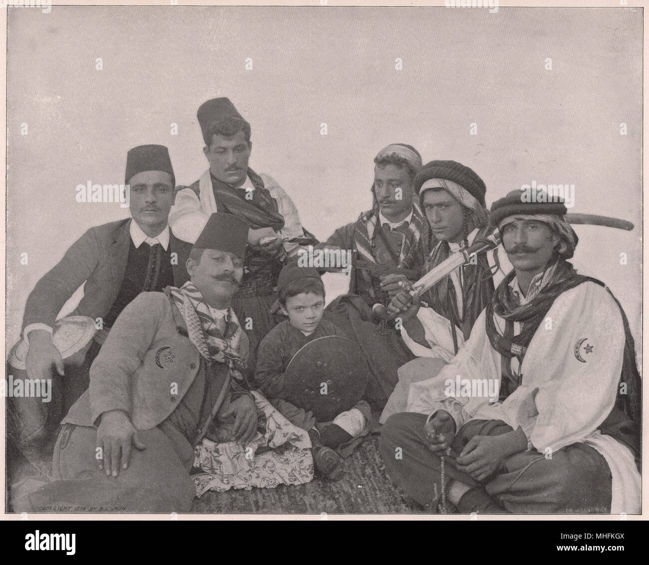 Gruppe von Türken und Beduinen - Der Künstler, der 'fand' dieser Gruppe kaum umfassend genug, um in seinen Titel Stockfoto